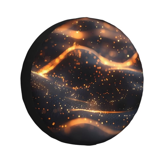 Kdxio Abstract Glowing Wave Pattern for Tire Cover Wheel Protectors Tyre Covers Weatherproof Wheel Covers Universal Fit for Trailer Rv SUV Truck Camper Travel Trailers 16 inch