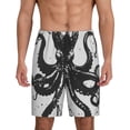 thumbnail image 1 of Kdxio Abstract Ink Octopus Print Mens Sleep Shorts Bottoms Soft Comfy Pajama Wear Pants with Drawstring Pockets, 1 of 5
