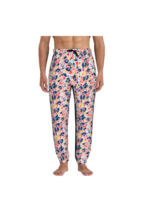 Abstract Leopard Print Pattern Joggers,Sweatpants for Men with Pockets-Medium