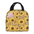 thumbnail image 1 of Kdxio Abstract Leopard Print Sunflower Print Insulated Lunch Bag,Reusable Tote Lunch Box for Women Men,Leakproof Cooler Lunch Bags for Work Office Travel Picnic, 1 of 6