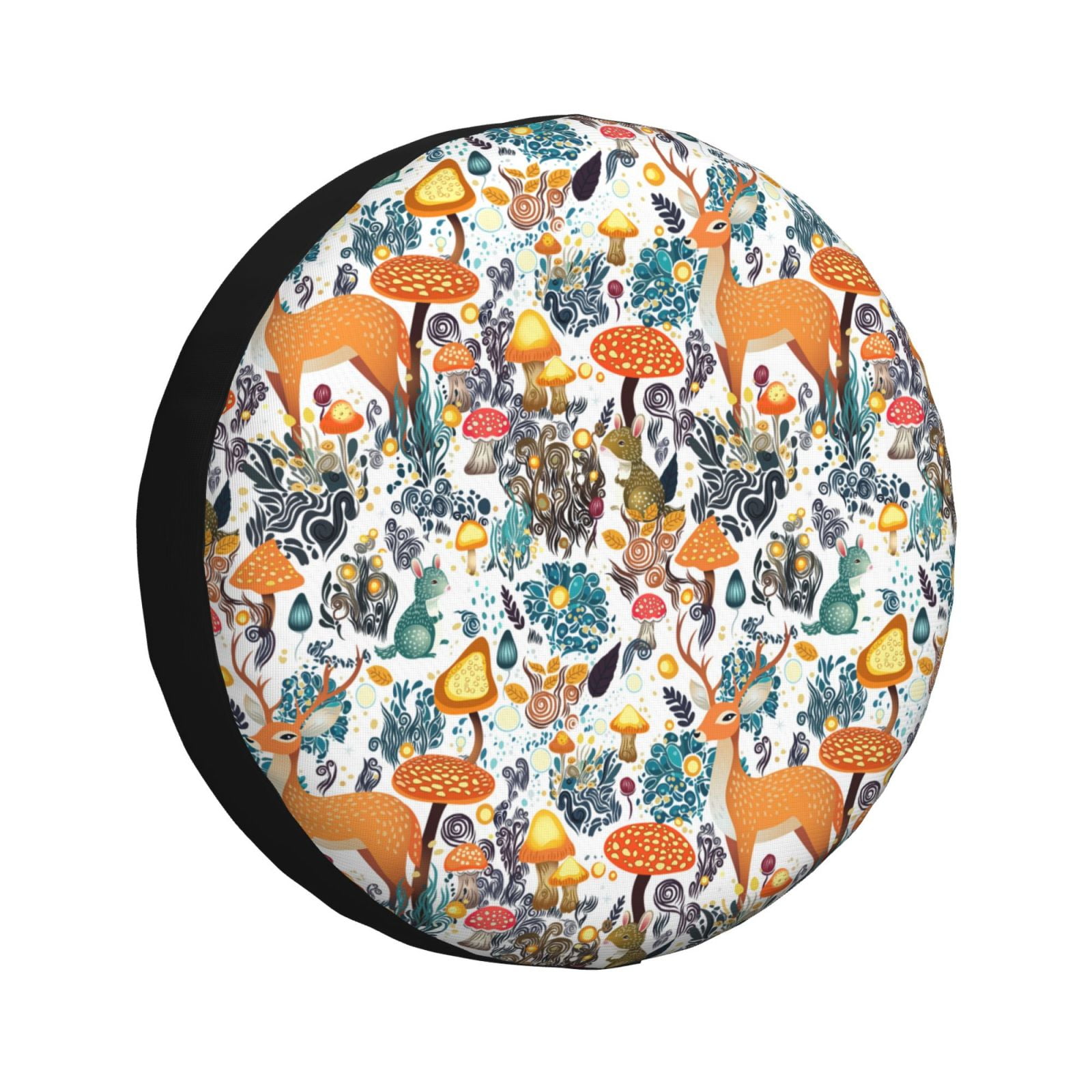 Kdxio Abstract Plants Mushroom Deer for Tire Cover Wheel Protectors