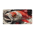 thumbnail image 1 of Kdxio Abstract Red Koi Fish Art License Plate Car Front License Plate Car Decoration Car Accessories Front Tag Plate Standard Size, 1 of 8