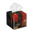 thumbnail image 1 of Kdxio Abstract Skull Guitar Art Print Tissue Box Cover,Square Decorative PU Leather Facial Paper Case Organizer Holder Dispenser for Bathroom,Night Stands,Desk,Car 5.2''X5.2''X5.2'', 1 of 6