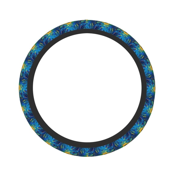 Kdxio Abstract Starry Sky Print Elastic Stretch Steering Wheel Cover,Auto Steering Wheel Cover,15 Inch Anti-Slip,Warm in Winter and Cool in Summer,Fit Suvs,Vans Cars,Trucks