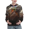thumbnail image 1 of Kdxio Abstract White Dragon Print Womens Oversized Hoodies Sweatshirts Hooded Pullover Tops Sweaters Casual-Medium, 1 of 7
