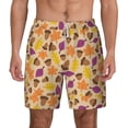 thumbnail image 1 of Kdxio Acorn Autumn Fall Leaf Leaves Print Men'S Swim Trunks With Compression Liner 7 Inch Inseam Quick Dry Swim Shorts, 1 of 7