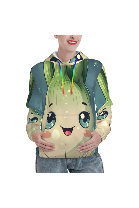 Adorable Kawaii Fennel Character Print Womens Oversized Hoodies Sweatshirts Hooded Pullover Tops Sweaters Casual-Medium