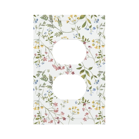 Kdxio Aerial Flora Decorator Light Switch or Receptacle Outlet Wall Plate Decorator Wall Plate Child Safe Outlet Cover-Style S