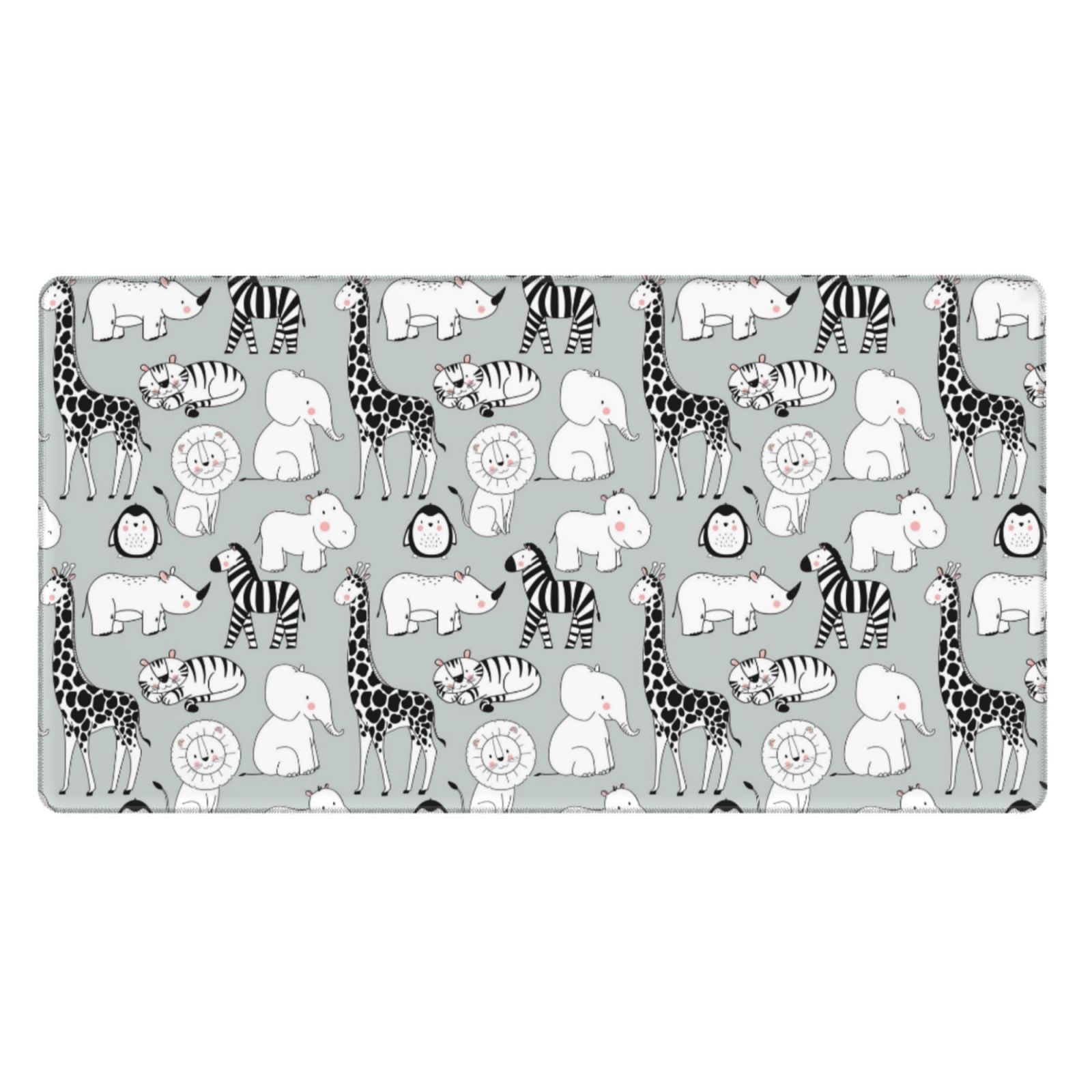 Kdxio African Animals Print Large Gaming Mouse Pad,Non-Slip Base,Water Resist Keyboard Pad for Gamer,Office & Home,29.5 x 15.8 in