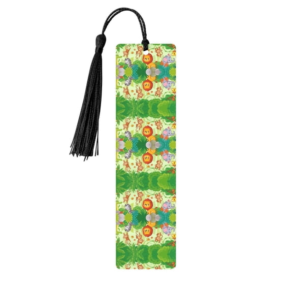 Kdxio African Animals in the Jungle Print Metal Tassel Bookmarks,Perfect Gift for Art Lovers and Bookworms Metal Bookmarks for Women