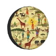 thumbnail image 1 of Kdxio African for Tire Cover Wheel Protectors Tyre Covers Weatherproof Wheel Covers Universal Fit for Trailer Rv SUV Truck Camper Travel Trailers 16 inch, 1 of 8