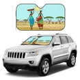 thumbnail image 1 of Kdxio African Women in Mountain Landscape Print Windshield Sun Shade, Foldable Sun Blocker for Car,Truck,SUV Automotive Interior Sun Protection,Reflective Shade for Front Windshield(Small), 1 of 7