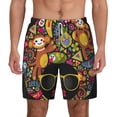 thumbnail image 1 of Kdxio African Women Print Men'S Swim Trunks With Compression Liner 7 Inch Inseam Quick Dry Swim Shorts, 1 of 7
