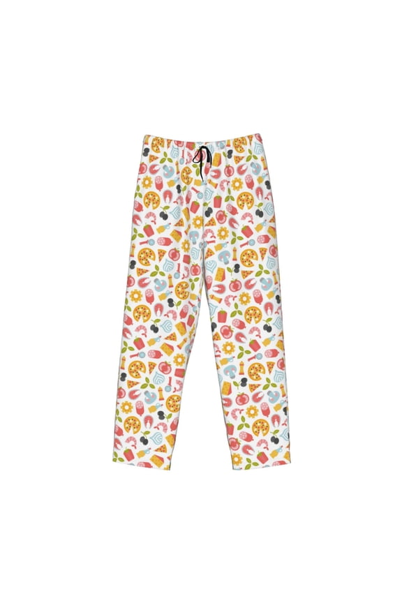 Afternoon Tea Print Men's Sleep Pajama Pant Lounge Pants with Pockets