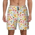 thumbnail image 1 of Kdxio Afternoon Tea Print Men's Swim Trunks with Compression Liner 7 Inch Inseam Quick Dry Swim Shorts, 1 of 7