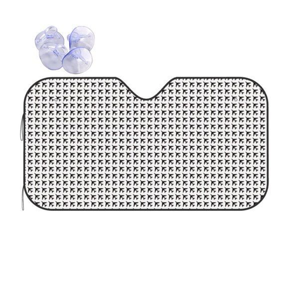 Kdxio Airplane Print Front Windshield Sun Shade,Folding Auto Sunshade for Car Truck SUV-Small