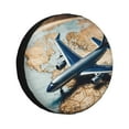 thumbnail image 1 of Kdxio Airplane World Map Adventure for Tire Cover Wheel Protectors Tyre Covers Weatherproof Wheel Covers Universal Fit for Trailer Rv SUV Truck Camper Travel Trailers 14 inch, 1 of 5