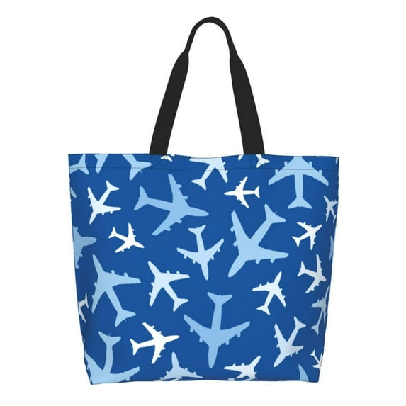 Kdxio Airplanes in the Sky Casual Tote Bags Women Big Capacity Shoulder Bag for Women Travel Shoulder Bags Handbags