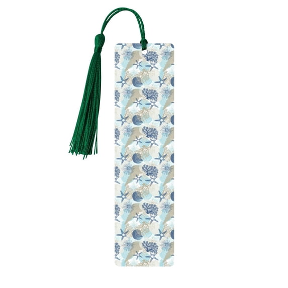 Kdxio Algae Corals and Seashells Print Metal Tassel Bookmarks,Perfect Gift for Art Lovers and Bookworms Metal Bookmarks for Women