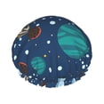 thumbnail image 1 of Kdxio Alpaca Astronaut in Space Print Shower Cap for Women,Elastic and Reusable,Double Waterproof Layers Bathing Hat, 1 of 9