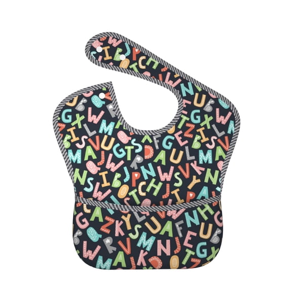 Kdxio Alphabet Bibs For Babies, Baby Bibs for Eating, Toddler Bibs, Waterproof Bibs, Feeding Bibs, for Toddlers, Boys, Girls
