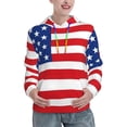 thumbnail image 1 of Kdxio America Flags3 Print Womens Oversized Hoodies Sweatshirts Hooded Pullover Tops Sweaters Casual-X-Large, 1 of 7