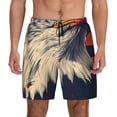 thumbnail image 1 of Kdxio American Bald Eagle A Print Men's Swim Trunks with Compression Liner 7 Inch Inseam Quick Dry Swim Shorts, 1 of 5