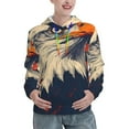 thumbnail image 1 of Kdxio American Bald Eagle A Print Womens Oversized Hoodies Sweatshirts Hooded Pullover Tops Sweaters Casual-XX-Large, 1 of 7