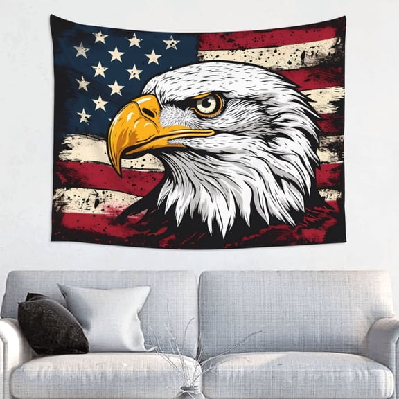 Kdxio American Bald Eagle Wall Hanging Tapestries Banner For Bedroom College Dorm Home Living Room Party Decor 29X37 In