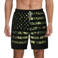 thumbnail image 1 of Kdxio American Flag Camo Print Men'S Swim Trunks With Compression Liner 7 Inch Inseam Quick Dry Swim Shorts, 1 of 7