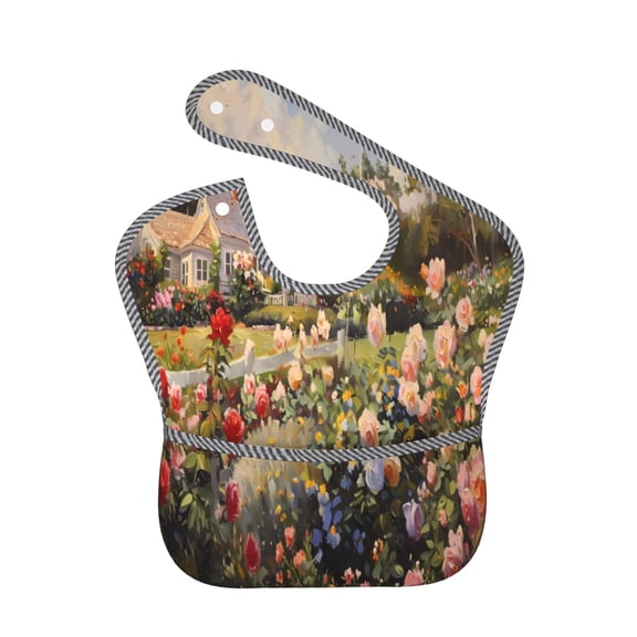 Kdxio American Flag Rose Garden Bibs For Babies, Baby Bibs for Eating, Toddler Bibs, Waterproof Bibs, Feeding Bibs, for Toddlers, Boys, Girls
