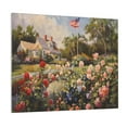 thumbnail image 1 of Kdxio American Flag Rose Garden Pattern Canvas Wall Art for Living Room Wall Decor for Bedroom Bathroom Modern Framed Canvas Art Prints Ready to Hang,Horizontal, 1 of 6