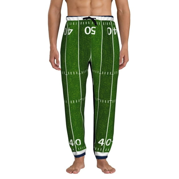 Kdxio American Football Field Pattern Joggers,Sweatpants for Men with Pockets-Small