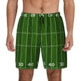 thumbnail image 1 of Kdxio American Football Field Print Men's Swim Trunks with Compression Liner 7 Inch Inseam Quick Dry Swim Shorts, 1 of 5