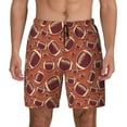 thumbnail image 1 of Kdxio American Football1 Print Men'S Swim Trunks With Compression Liner 7 Inch Inseam Quick Dry Swim Shorts, 1 of 7