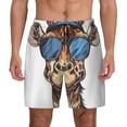thumbnail image 1 of Kdxio American Giraffe Style Print Men's Swim Trunks with Compression Liner 7 Inch Inseam Quick Dry Swim Shorts, 1 of 5