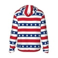 thumbnail image 1 of Kdxio American Patriotic Stars And Stripes Print Women Men Sun Protection UPF 50+ Jackets Zip Up Long Sleeve Hoodie Hiking Lightweight with Pockets, 1 of 7