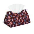 thumbnail image 1 of Kdxio American Stars1 Print Tissue Box Cover,Modern PU Leather Rectangular Tissue Box Holder for Bathroom Living Room Bedroom Office Desk Car Home, 1 of 1