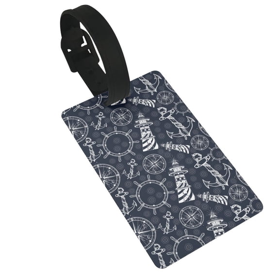 Kdxio Anchor and Lighthouse Luggage Tags Privacy Cover ID Label Suitcase Tags Identifiers For School Bags,Suitcases