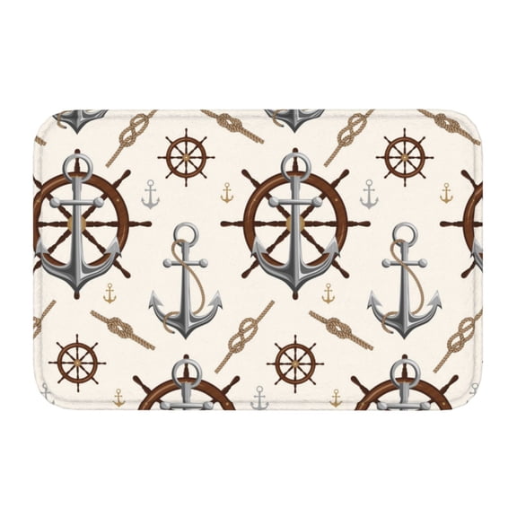 Kdxio Anchor with Rope,16" x 24", Non-Slip Front Door Mats,Outdoor Welcome Mat Washable