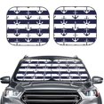 thumbnail image 1 of Kdxio Anchors Print 2-Piece Sun Shade Front Windshield - Foldable Car Front Window Sunshades For Most Sedans Suv Truck, 1 of 6