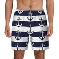 thumbnail image 1 of Kdxio Anchors Print Men'S Swim Trunks With Compression Liner 7 Inch Inseam Quick Dry Swim Shorts, 1 of 7