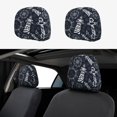 thumbnail image 1 of Kdxio Anchors and Lighthouse Pattern Print 2 Piece Car Head Rest Covers Set Auto Front/Rear Seats Headrest Cover Universal Fit Most Cars,Sedan, SUV, 1 of 9
