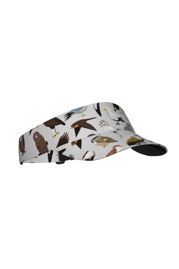 Animal Bird Print Sun Visor Hat Golf Visor Adjustable Velcro Outdoor Sports Cap for Men Women