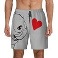 thumbnail image 1 of Kdxio Animal Bulldog1 Print Men's Swim Trunks with Compression Liner 7 Inch Inseam Quick Dry Swim Shorts, 1 of 5