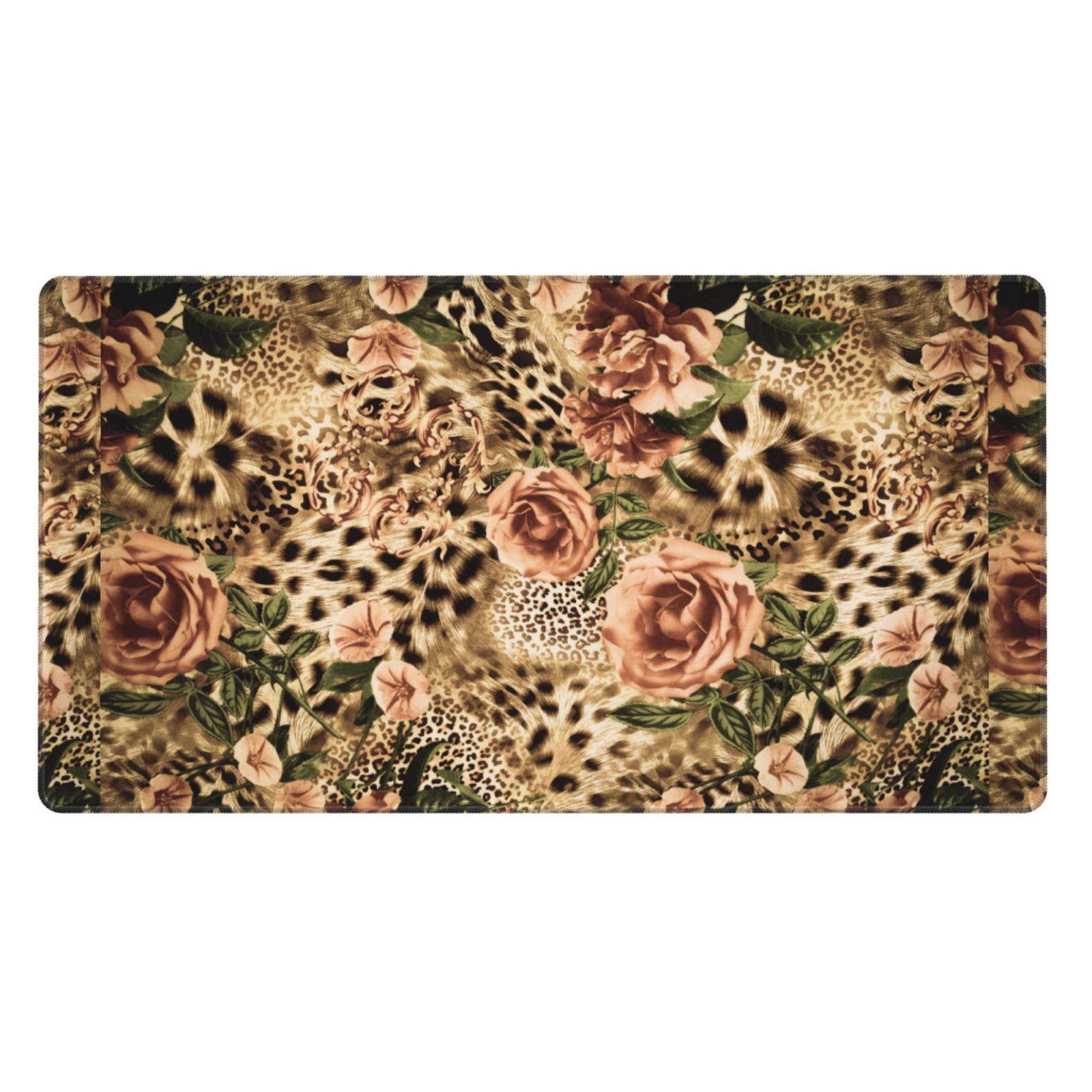 Kdxio Animal Leopard Print Large Gaming Mouse Pad,Non-Slip Base,Water Resist Keyboard Pad for Gamer,Office & Home,29.5 x 15.8 in