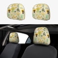 thumbnail image 1 of Kdxio Animal Tree Pattern Print 2 Piece Car Head Rest Covers Set Auto Front/Rear Seats Headrest Cover Universal Fit Most Cars,Sedan, SUV, 1 of 9