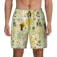 thumbnail image 1 of Kdxio Animal Tree Print Men's Swim Trunks with Compression Liner 7 Inch Inseam Quick Dry Swim Shorts, 1 of 7