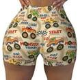 thumbnail image 1 of Kdxio Animal Truck Print Workout Shorts for Women Seamless Soft Smooth Gym Yoga Scrunch Active Shorts, 1 of 9