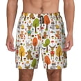 thumbnail image 1 of Kdxio Animals Forest Print Men's Swim Trunks with Compression Liner 7 Inch Inseam Quick Dry Swim Shorts, 1 of 7
